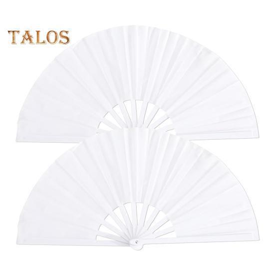 

2 шт. однотонный складной веер для танцев кунг-фу на сцене большой ручной вентилятор портативный легкий летний охлаждающий вентилятор украшения вечеринки аксессуары