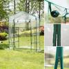 Garten Gewächshaus PVC Abdeckung Pflanzen Warm Halten Wintergarten Für Blumen Aufrollbare Fenster (Ohne Eisenrahmen) 143*143*195cm/143*73*195cm