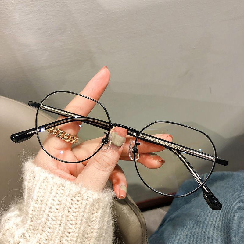Round Myopia Glasses Women Men Vintage TP90 Full Frame Eyeglasses Ultralight Anti Blue Light Glasses -1.0 -1.5 -2.0 -2.5 ~ -6.0
