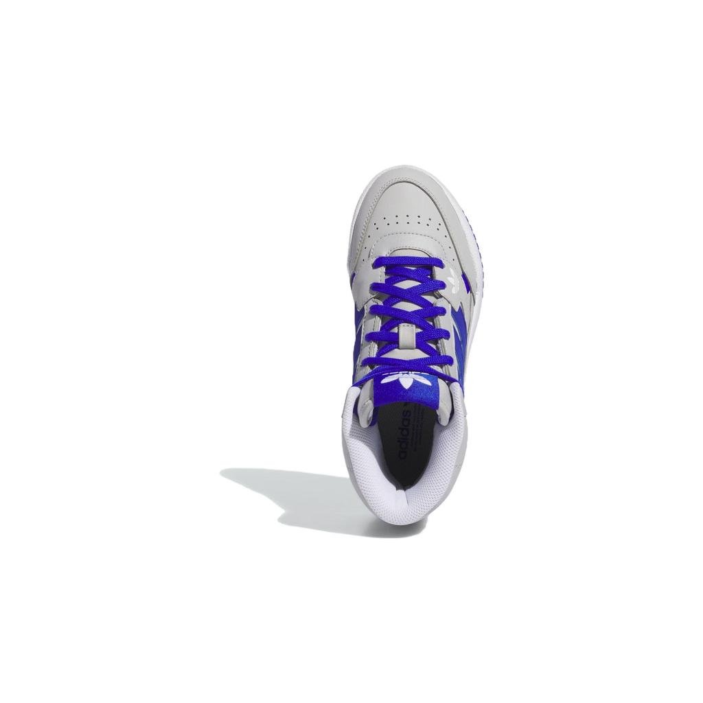 Adidas Originals Versatile Casual Comfortable Mid-Top Kids Skate Shoes Kids Sneakers Gray Blue IG1346