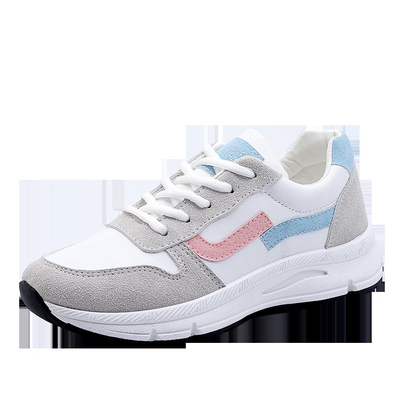 Women's New Spring Leather Sneakers for Women Korean Style Versatile Flat Casual Shoes Lightweight Non-slip Running Shoes for Women