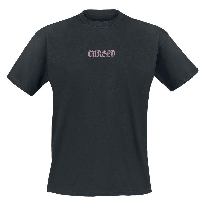 Cursed Gothic Font Minimalist Logo Print Cotton TShirt Dark Metal Streetwear Unisex Crew Neck Short Sleeve Tee 2XL