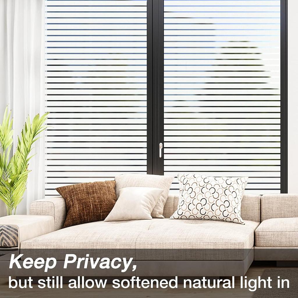 Frosted Striped Cellophane Office Partition Glass Film Balcony Decorative Window Sticker Semi-perspective Glass Film