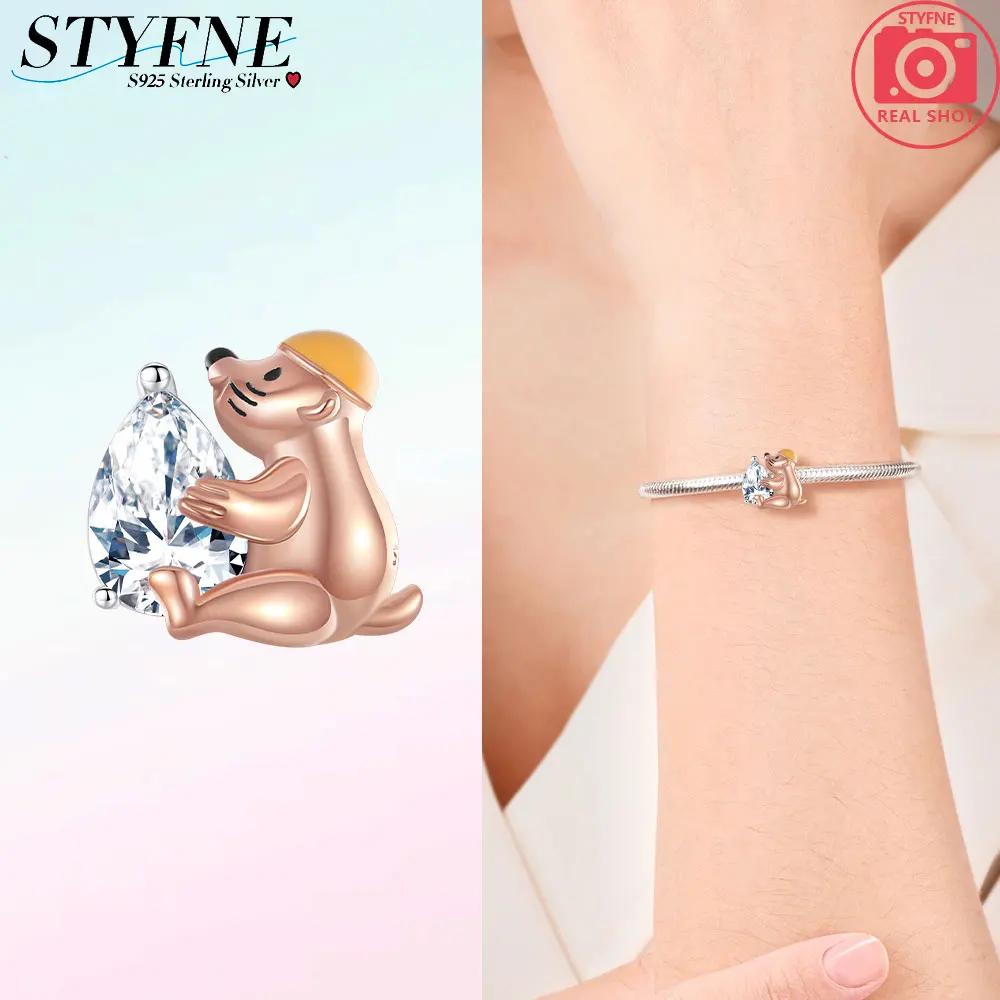 Original Orange Squirrel Cute Animal Pendant Bat Spider Beads Fit Braceletcopper Women Accessory Fine Gift Diy Jewelry