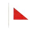 Red Triangular Training Ground Flags with Bamboo Poles