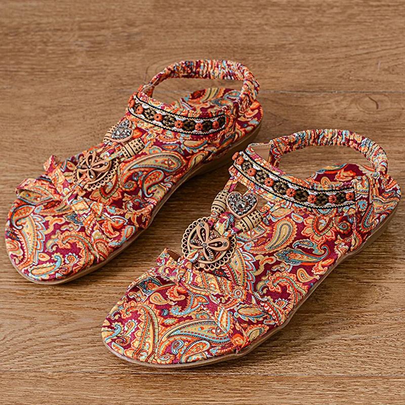 

Women s Sandals Bohemia Style Women Flat Sandals Summer 2025 Sandalias De Mujer New Summer Shoes Woman Summer Footwear Female 36