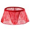 Mutandine Sissy da Uomo a Vita Bassa in Pizzo Trasparente Lingerie Gonna a Sbuffo Perizoma Crossdressing Transgender Ultra-Sottile Intimo Trasparente