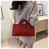 Casual PU Leather Women Handbags High-capacity Crocodile Pattern Square Bag Female Clutches