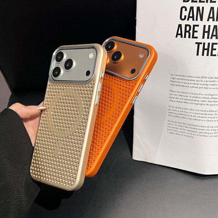 Apple 17Pro/Max Breathable Honeycomb Heat Dissipation Phone Case for Summer