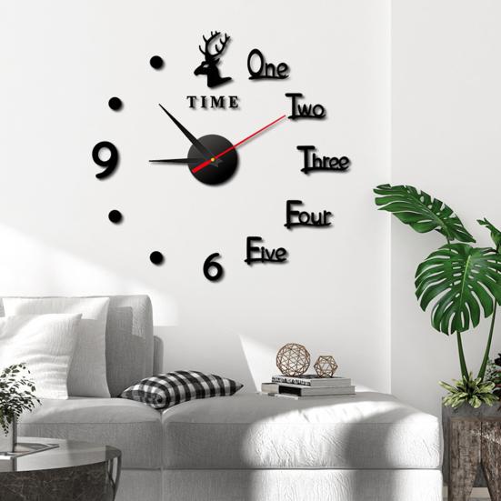 Luminous Wall Clock Modern Design Easy to Install Battery Powered Silent DIY Wall Clock Decoration for Living Room