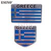Auto Styling Griechenland Nationalflagge 3D Metall Chrom Aluminiumlegierung Dekorative Plakette Klebeabzeichen Aufkleber Decal Auto Zubehör