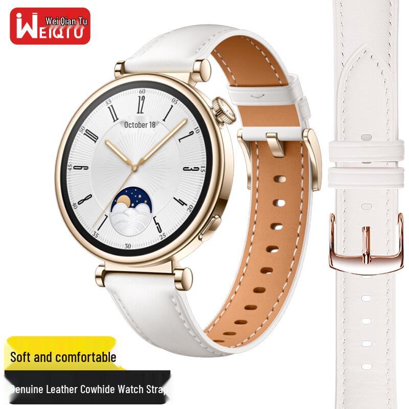 Correa de Cuero para Smartwatch Inteligente Huawei WQT