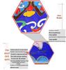 Cloisonné Handcrafted Fitness Ball with Bell and Blue Enamel for Seniors