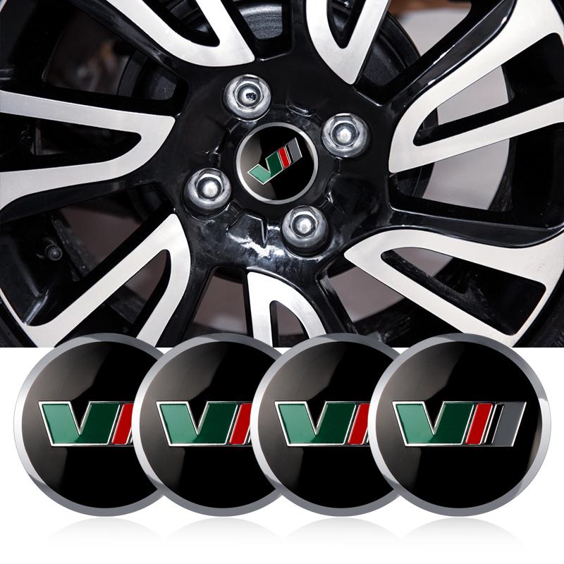 ABCDGI1 4Pcs 56/60MM Car Emblem Wheel Center Hub Cap Badge Sticker Accessories For Skoda Kodiaq Octavia Enyaq Kamiq Scala Rapid MK2 MK3