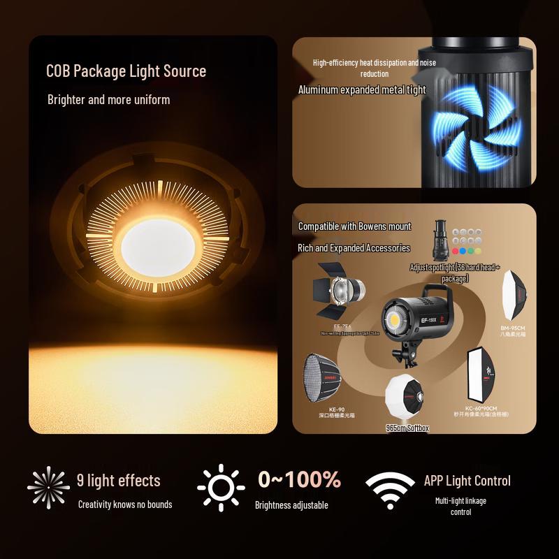 Jinbei EF150X Bi-color LED Video Light