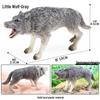 Cross-border Wild Animal Model: Prairie, Brown, Snow, Predator Wolves & Cub Educational Display Toy