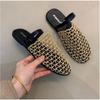 Fashion New Mesh Slippers Women Flats Summer Luxury Sandals Designer Rome Leisure Round Toe Slingback Loafers Outdoor Dress Beach Shoes