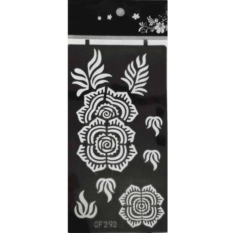 PET, Hollow Out Tattoo Template, Middle East India, Hannah Tattoo Sticker, Body Painting Template, Sticker Spray Painting, Body Painting Board