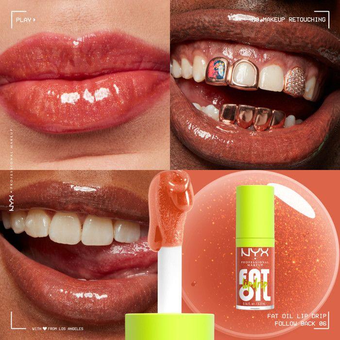 Gloss à lèvres - NYX Professional Makeup - Lipgloss Fat Oil - Couleur FOLLOW BACK - 4,8 ml - Vegan