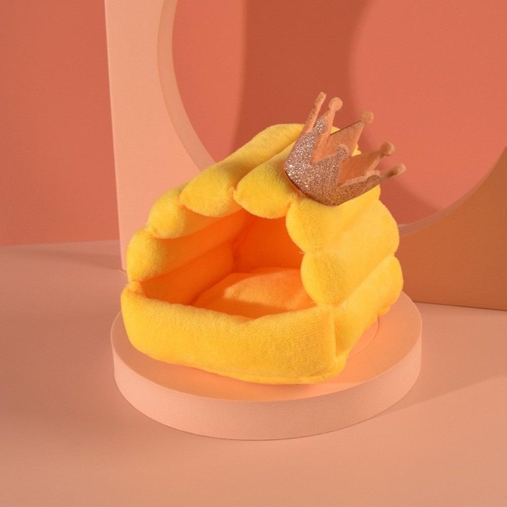 Warm Hamster Cotton Nest Thickened Cartoon Small Pet Sleeping House Strawberry Design Windproof Animal Rest Shelter