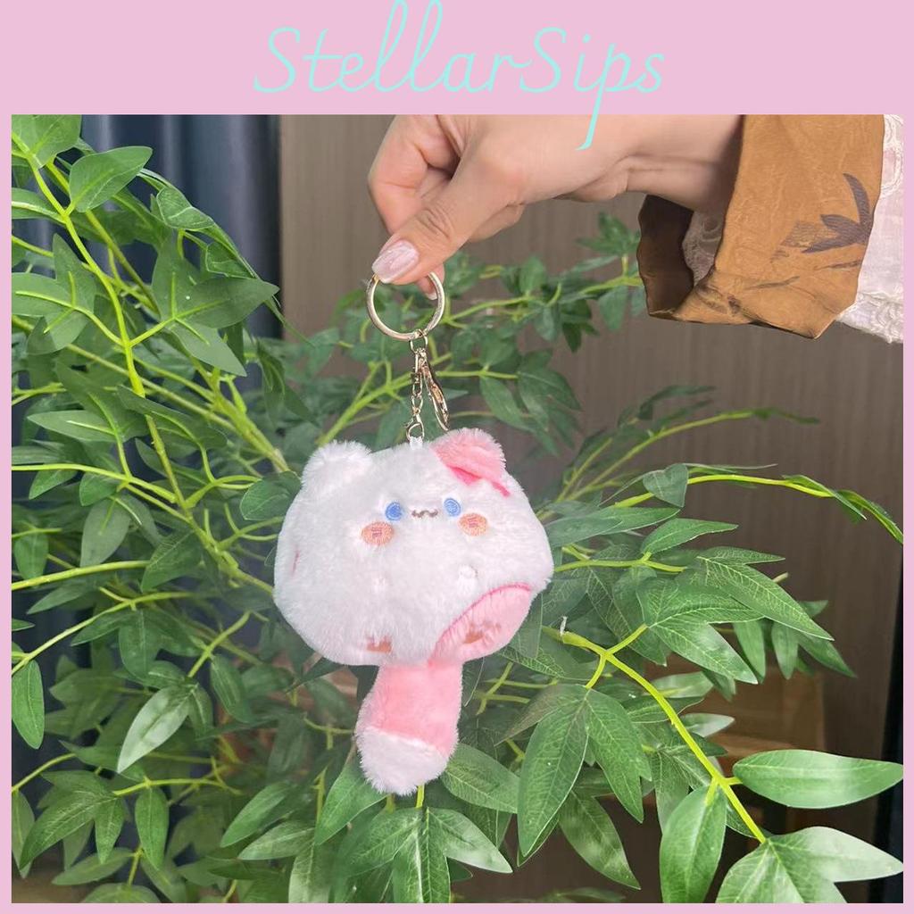 Cartoon Cute Cat Plush Doll With Soft Fur And Colorful Chains Decoration For