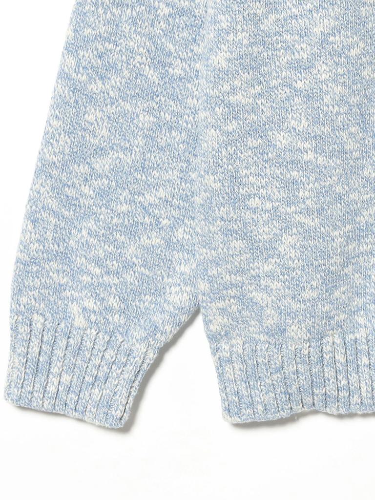 B:MING LIFE STORE by BEAMS Men's 5-Gauge Stretch Slub Crew Neck Knit (SAX M_92150360286)