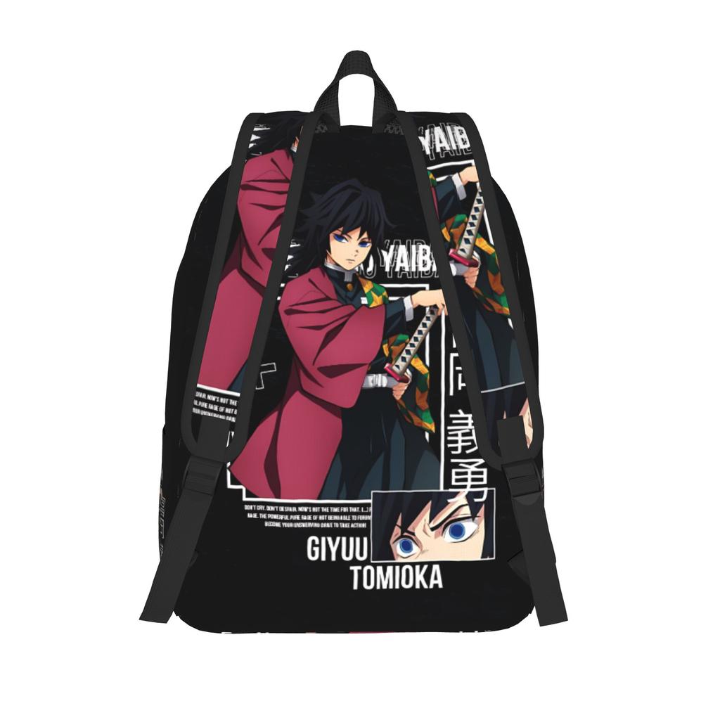 Fashion Demon Slayer Backpack Shounen Manga Mochilas High Street High School Retro Washable Rucksack