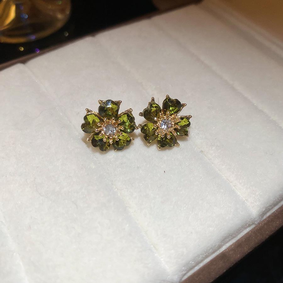 Zircon Irregular Round Pearl Earrings Light Luxury Premium Stud Earrings French Exquisite Versatile Earrings