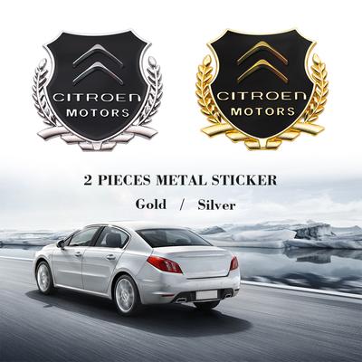 1Pcs 3D Metal Sticker Car Body Trunk Decoration Sticker Shield Shape Car Accessories For Citroen C1 C2 C3 C4L VTS C-ELYSEE C3-XR
