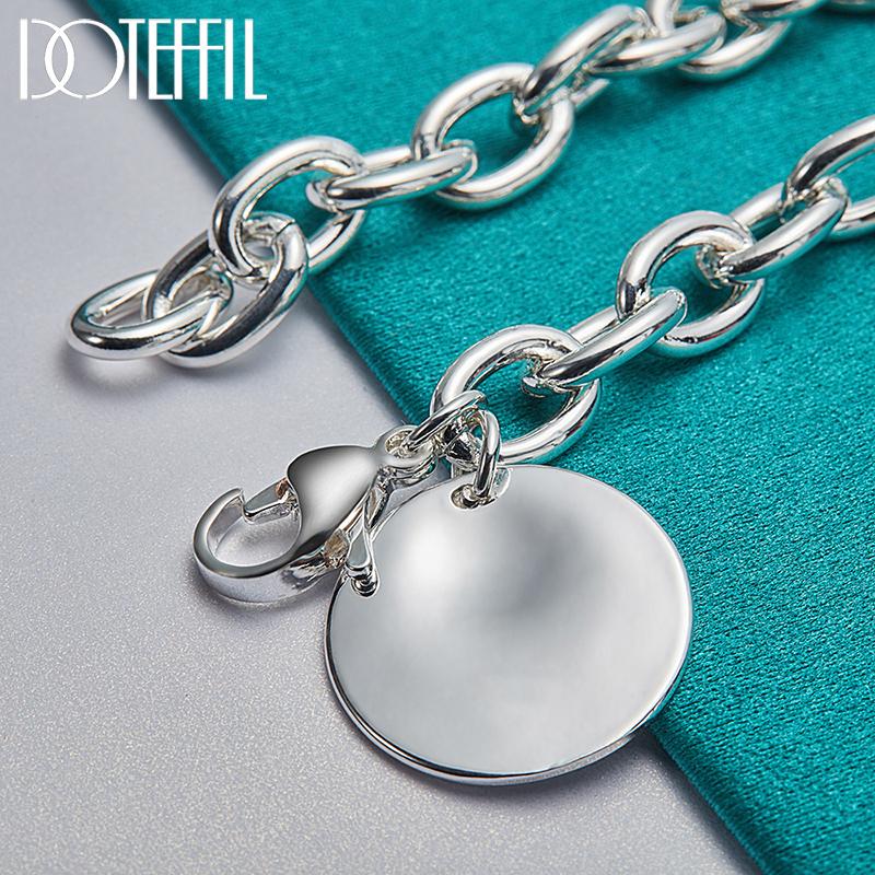 Pulsera con colgante de plata de ley 925, joyería nupcial