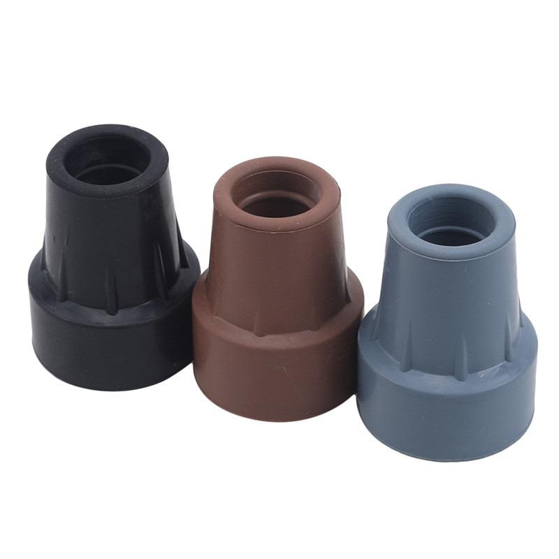 Rubber Feet Cane Tips Trekking Pole Foot Covers Hiking Stick Accessories Floor Mat Crutch Pads Replacement Non-slip Elder 3size
