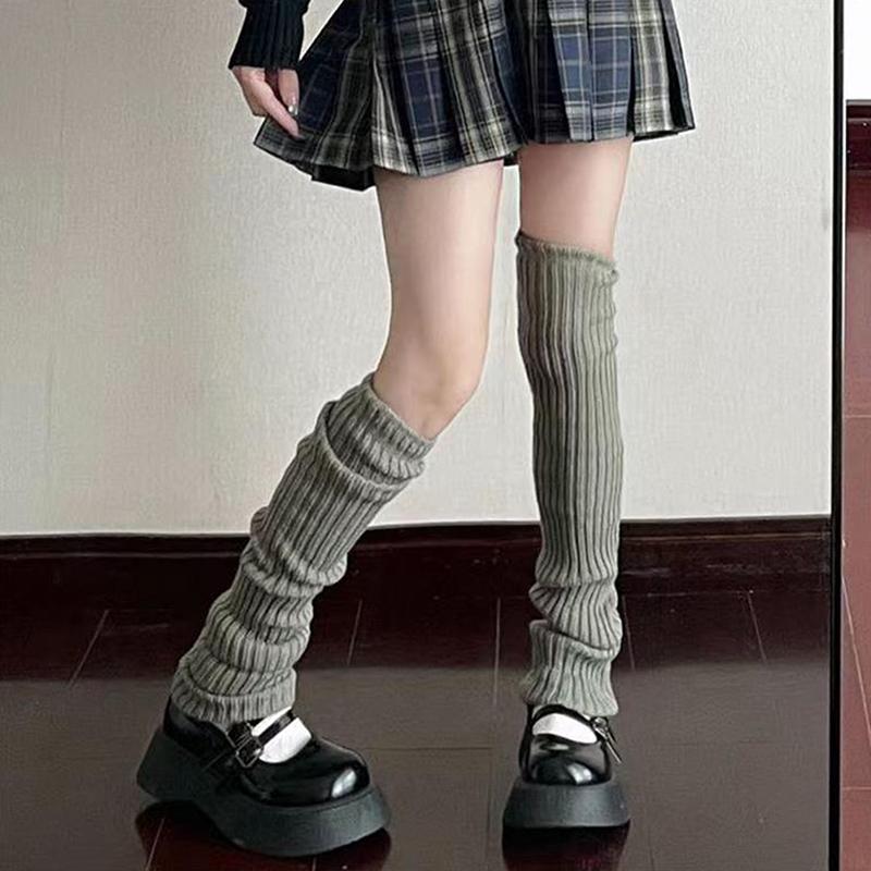 Jk Knitted Socks Harajuku Style Y2K Sweet Japanese College Style Spring And Autumn Style Mid-Tube Stacked Socks For Women