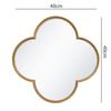Glass Mirror Golden Border Geometric Plum Flower Pattern Background Wall Hanging Art Mirror Wall Decoration Home Decoration