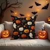 Halloween Pumpkin-Printed Pillowcasessuitable For Sofa Car Bedroom Decorative Cushion Cover Pillow Cover