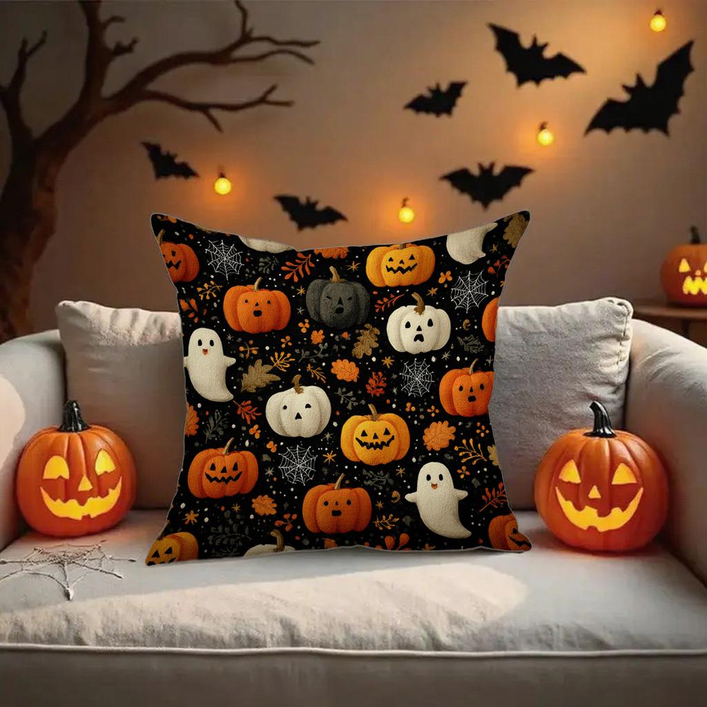 Halloween Pumpkin-Printed Pillowcasessuitable For Sofa Car Bedroom Decorative Cushion Cover Pillow Cover