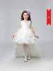 Girls' High-End Formal Princess Dress with Removable Train - Perfect for Weddings, Flower Girls, and Piano Performances