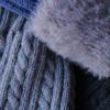 Faux Mink Knit Woolen Hat Winter Earflap Beanie Outdoor Fleece Lined Thickened Warm Cold Resistant Ski Hat