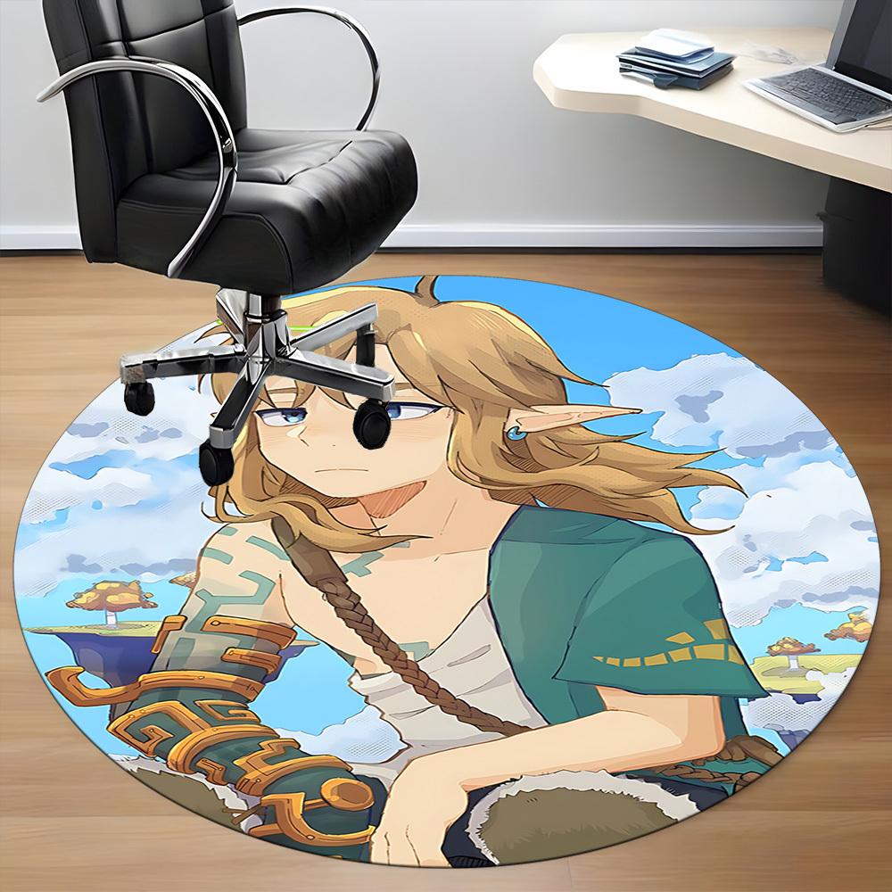1pc The Legend of Office Round Area Rug, Under Office Chairs Bedroom Living Room Home Decor, Room Decoa1016208