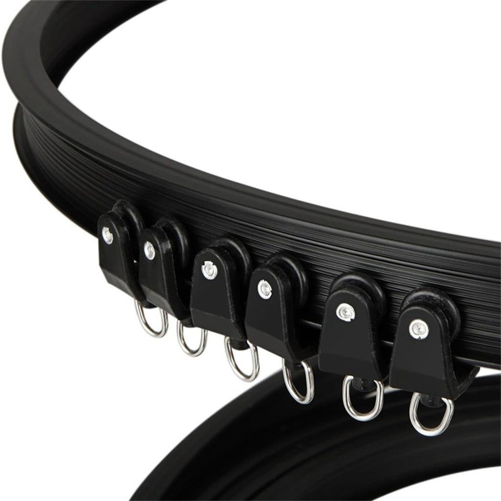 Multipurpose 5 Meter Ceiling Mount Curtain Rails Kits with Rollers Set for Privacy and Window Treatments Home and Office