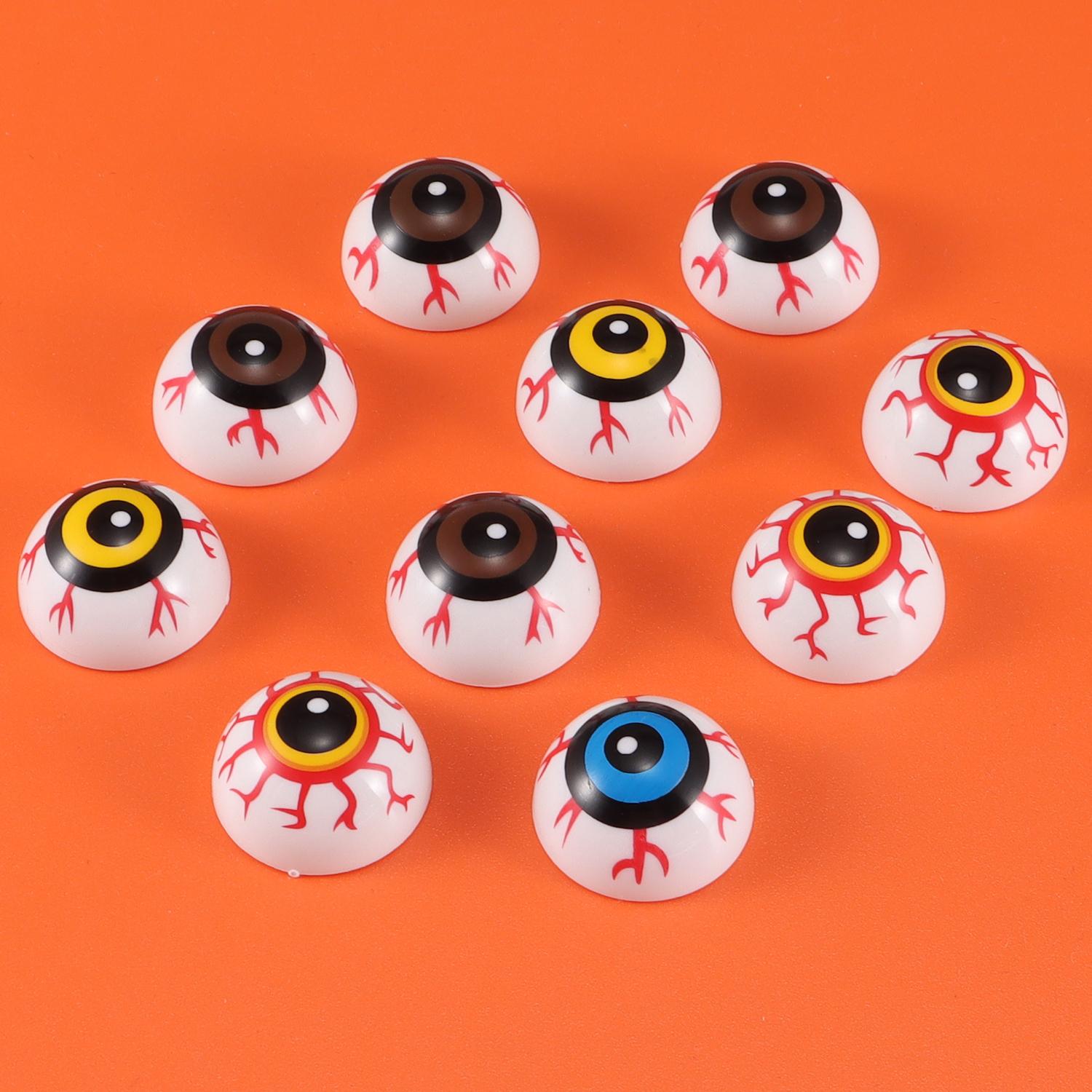 

Bloody eyeballs,Halloween ghost eyes semi-circular bowl shaped hollow eyes,decorations,parody horror eyeballs,multiple styles 2.3cm