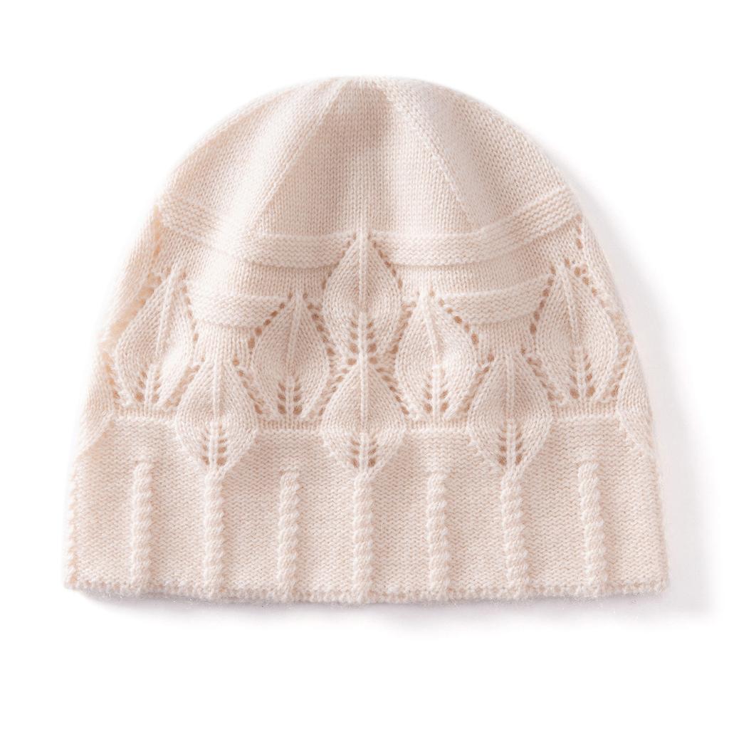 Autumn and winter new cashmere hat women's hand-crocheted thickened warm foreign style good-looking baotou hat