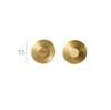DOOROOM Brass Knurled Thumb Turn Key Latch Lever Handle Cylinder Key Escutcheon Passage Room Lock