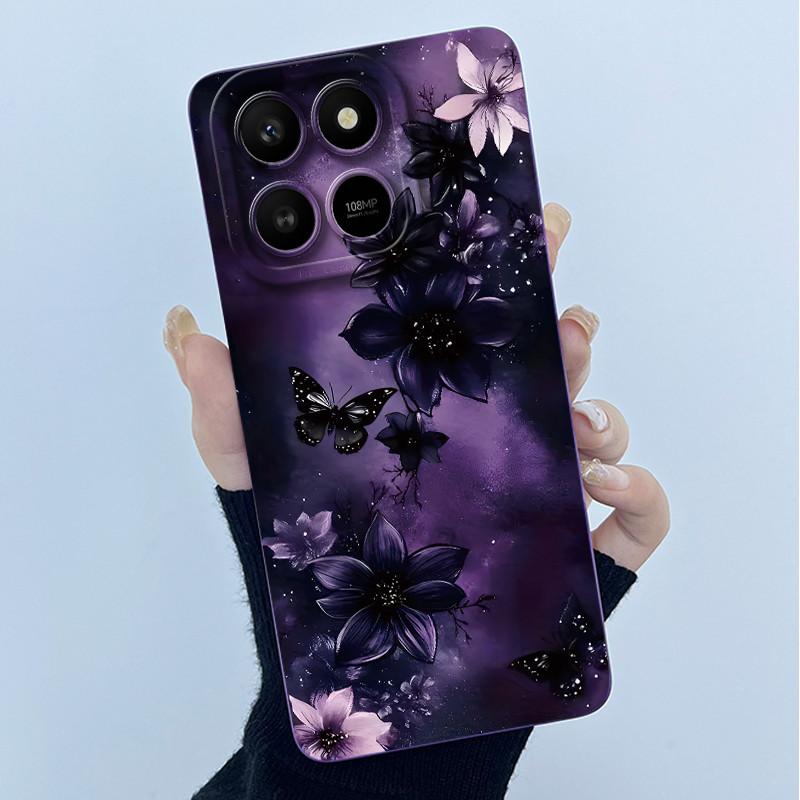 Case For Honor X7d Cute Panda Sweet Girls Cats Liquid Silicone Soft Back Cover For Honor 400 Smart 5G Bumper Protective Casing