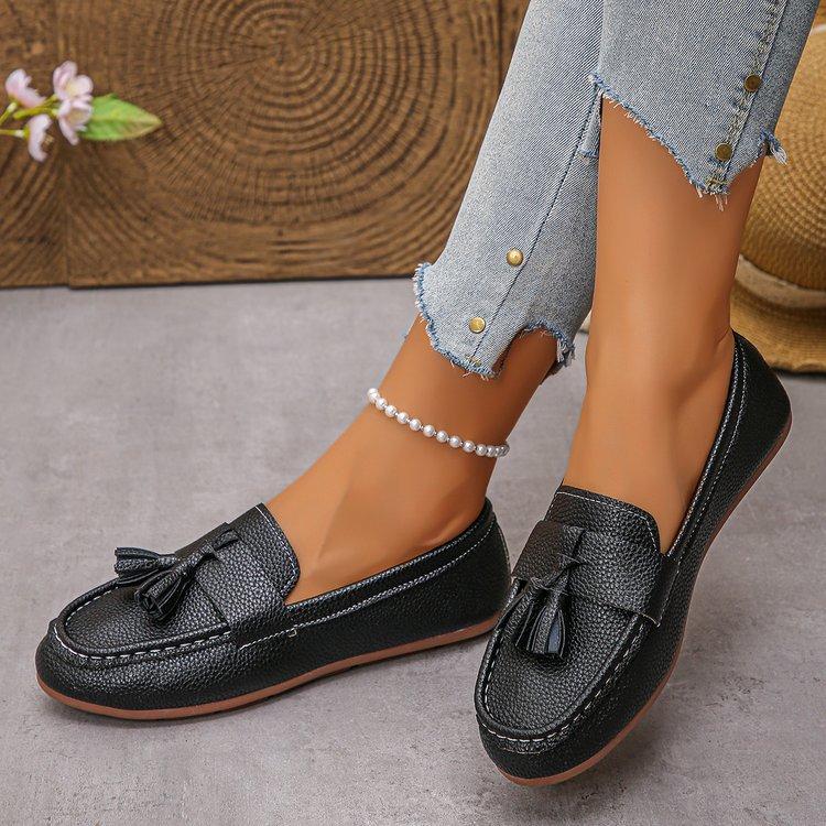 Grote Maten Schoenen voor Dames 36-43 Herfst Mode Ronde Neus Instappers Plateau Sleehakken Antislip Platte Schoenen Casual Zapatos De Mujer 2026