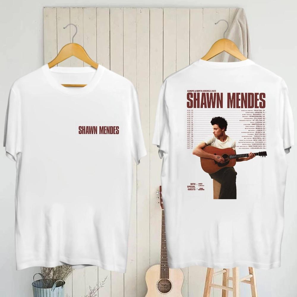 Shawn Mendes On The Road Again Tour Double SIded T Shirt Full Size S-5XL Unisex T-Shirt S