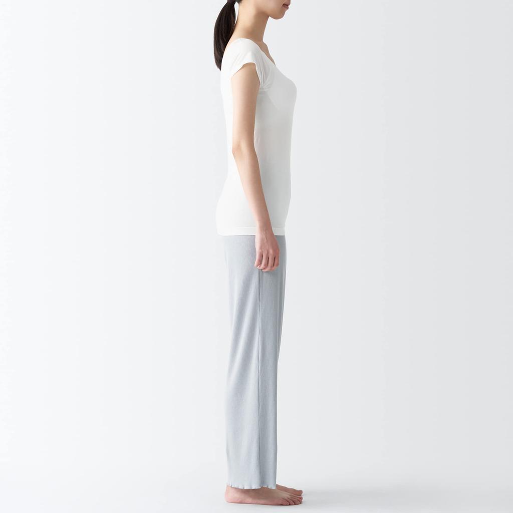 MUJI Smooth Bra French Sleeve FCC32A3S White M Set of 2 Women's