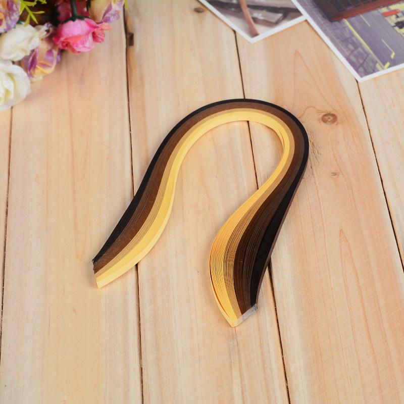 9-Color Gradient 5mm x 54cm Quilling Paper Strips - Handmade Quilling Materials