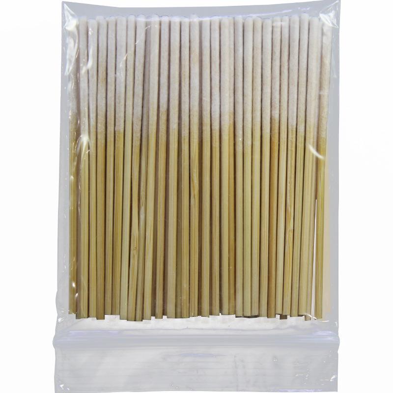 Bamboo Cotton Swabs for Applying Beauty Liquids – 30 Extra Thin, Thickened, 8cm Swabs