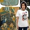 Ukiyo-e Japanese Art T-Shirt Tokaido Tsuchiyama Samurai Demon Graphic Tee