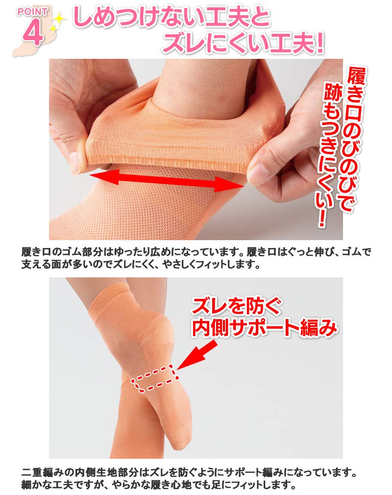 Onmusubi Heel Care Perfect for Soles of the Feet Sizes Summer Callus Care Cracked Socks In Niigata Soles and Heels 212092 Socks, (Lightweight /